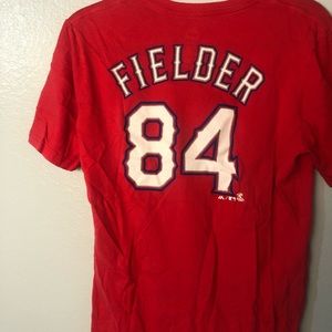 Red Texas Rangers Prince Fielder T-Shirt